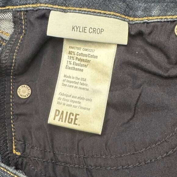 Paige Kylie Women’s Crop Jeans Size 27 Blue Medium Wash Stretch - Picture 6 of 6